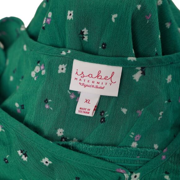 Isabel Maternity Teal‎ Floral Tank boho Size xl - Picture 5 of 6